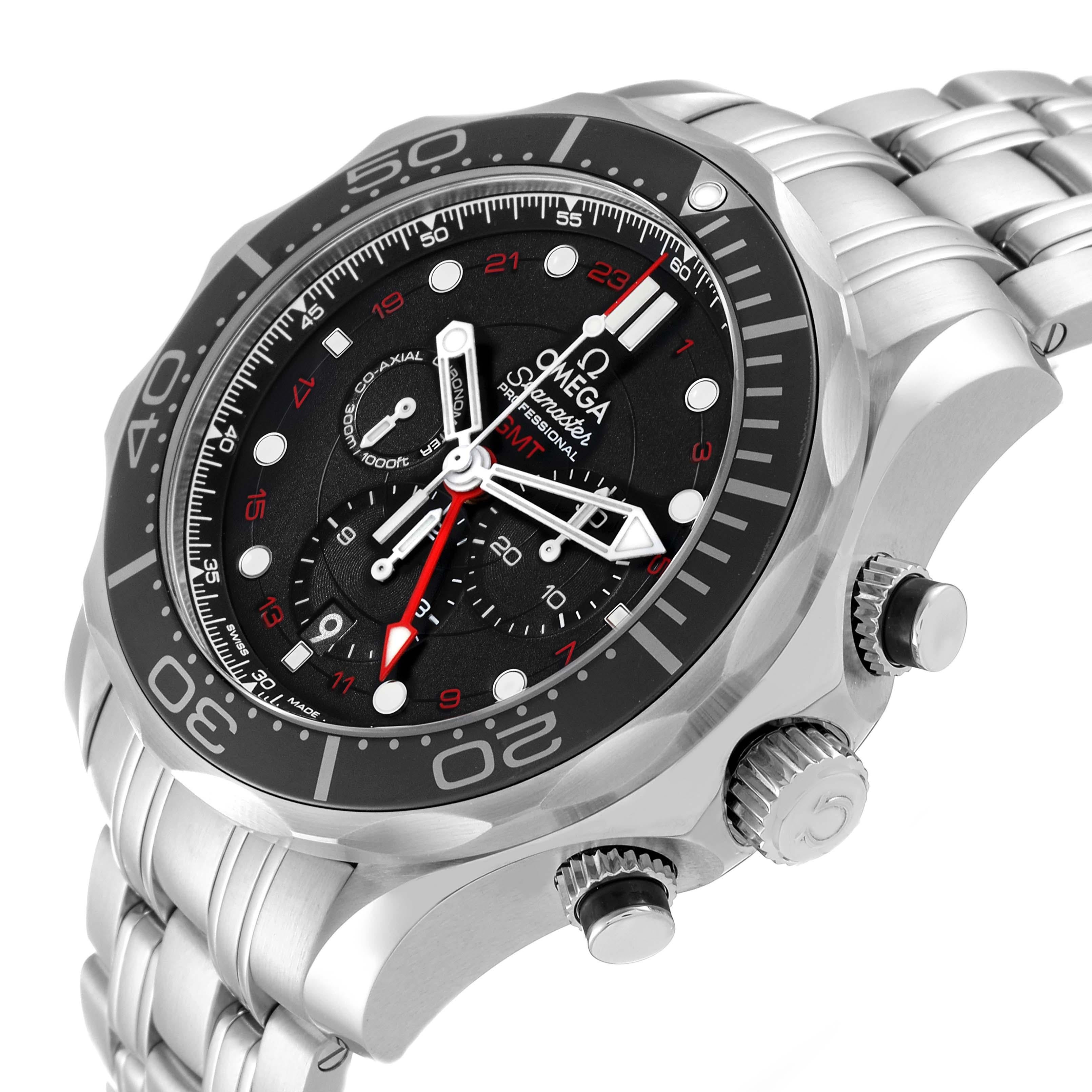 Omega Seamaster Diver GMT Acciaio Orologio Uomo 212.30.44.52.01.001 Scheda Box 2
