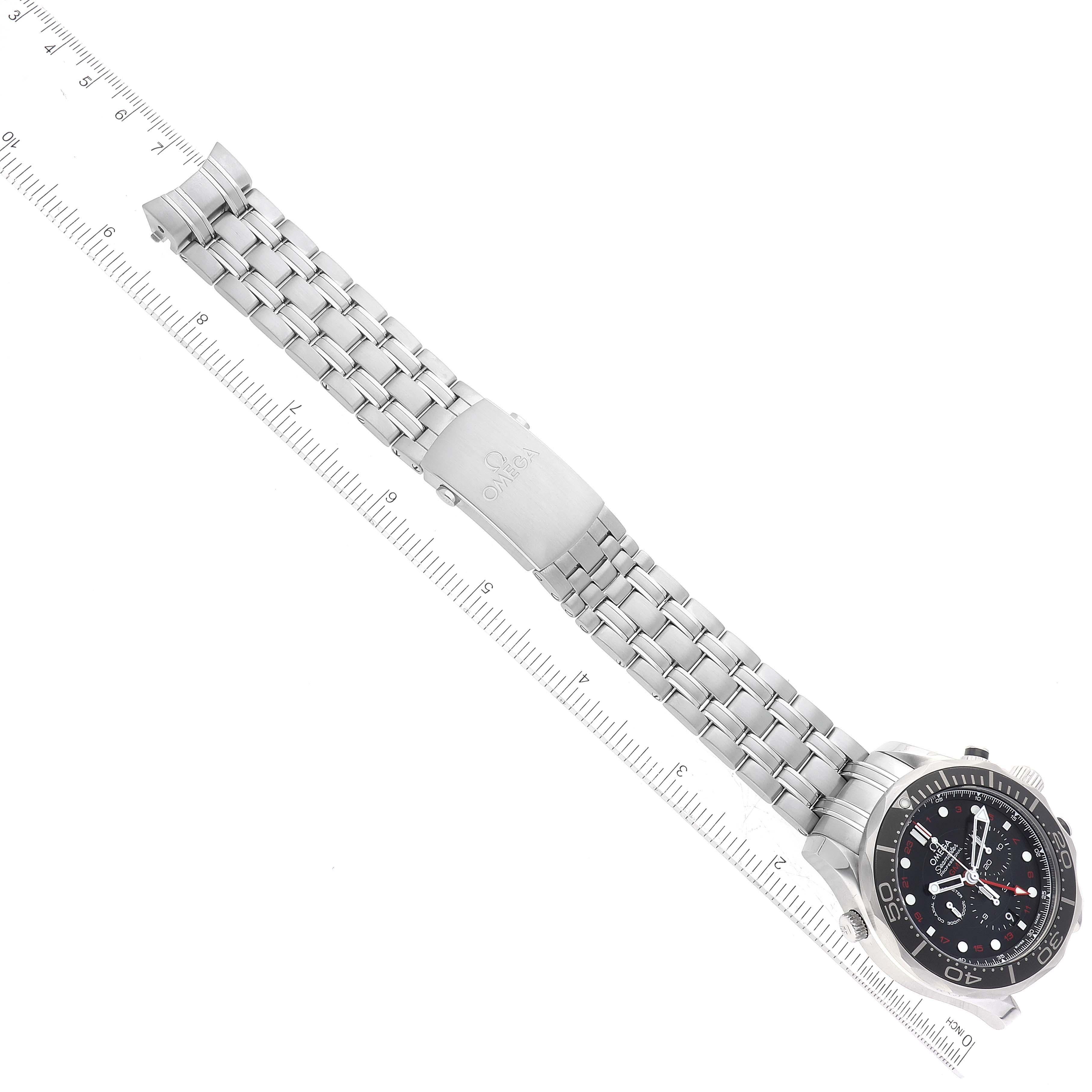 Omega Seamaster Diver GMT Acciaio Orologio Uomo 212.30.44.52.01.001 Scheda Box 5