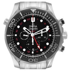 Omega Seamaster Diver GMT Steel Mens Watch 212.30.44.52.01.001 Box Card