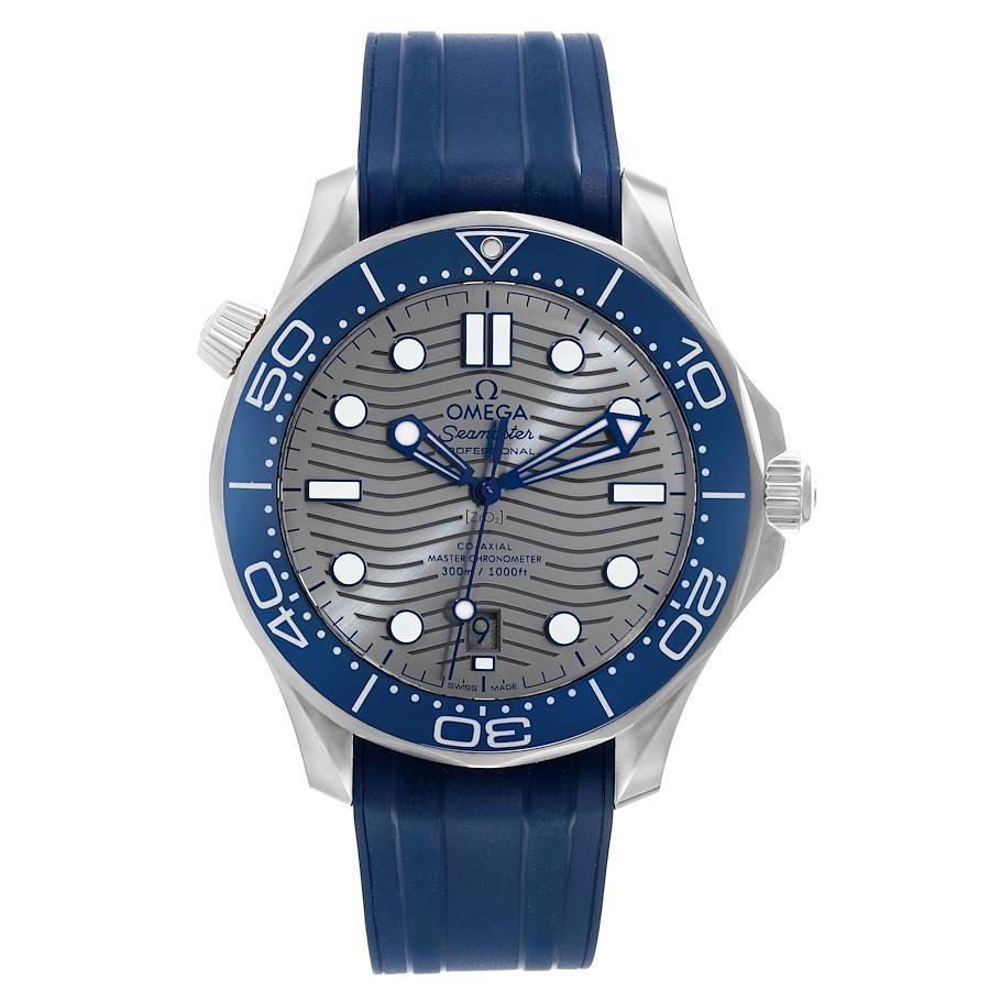 Omega Seamaster Diver Master Chronometer Watch 210.32.42.20.06.001 Box Card. Automatic Self-winding movement with Co-Axial escapement. Certified Master Chronometer, approved by METAS, resistant to magnetic fields reaching 15,000 gauss. Free