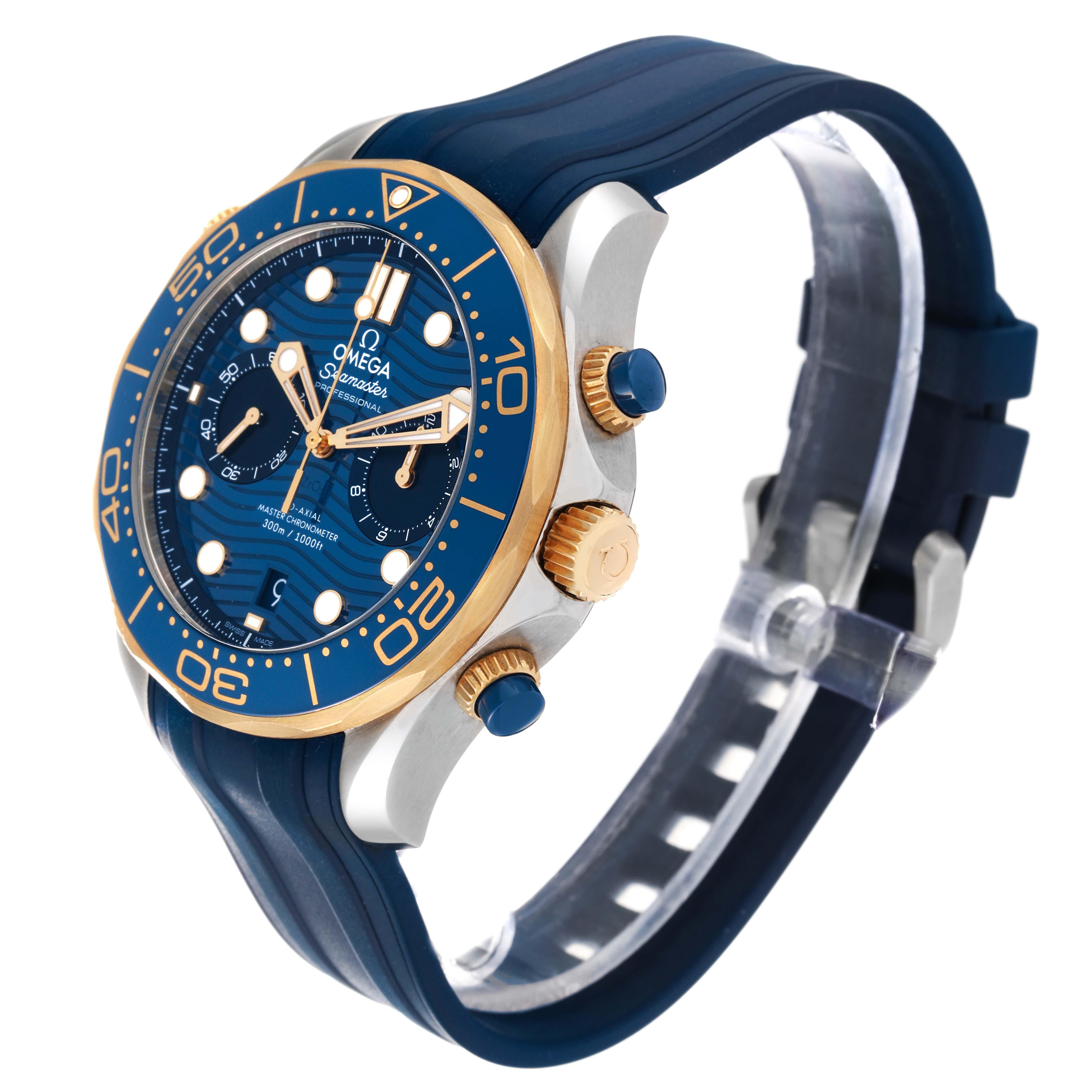 Men's Omega Seamaster Diver Master Chronometer Yellow Gold Steel Mens Watch 