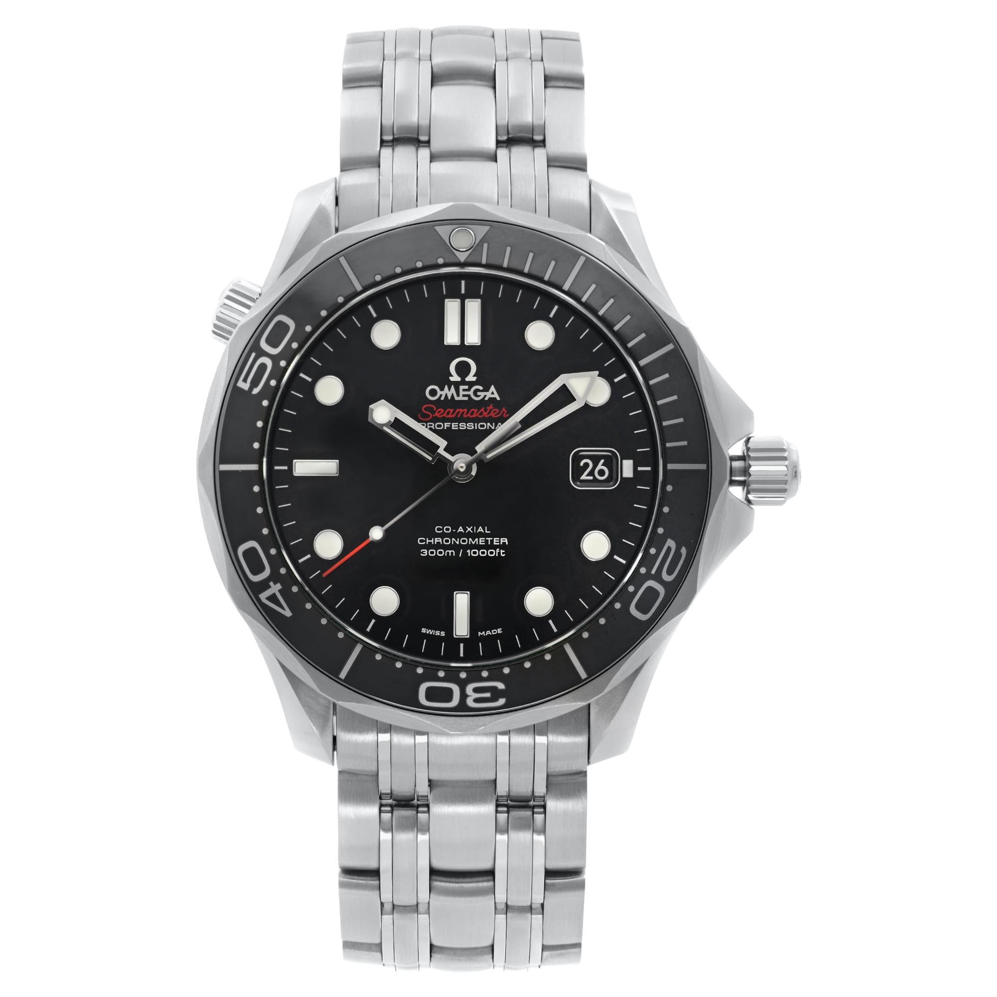 Omega Seamaster Diver Steel Black Dial Automatic Watch 212.30.41.20.01.003