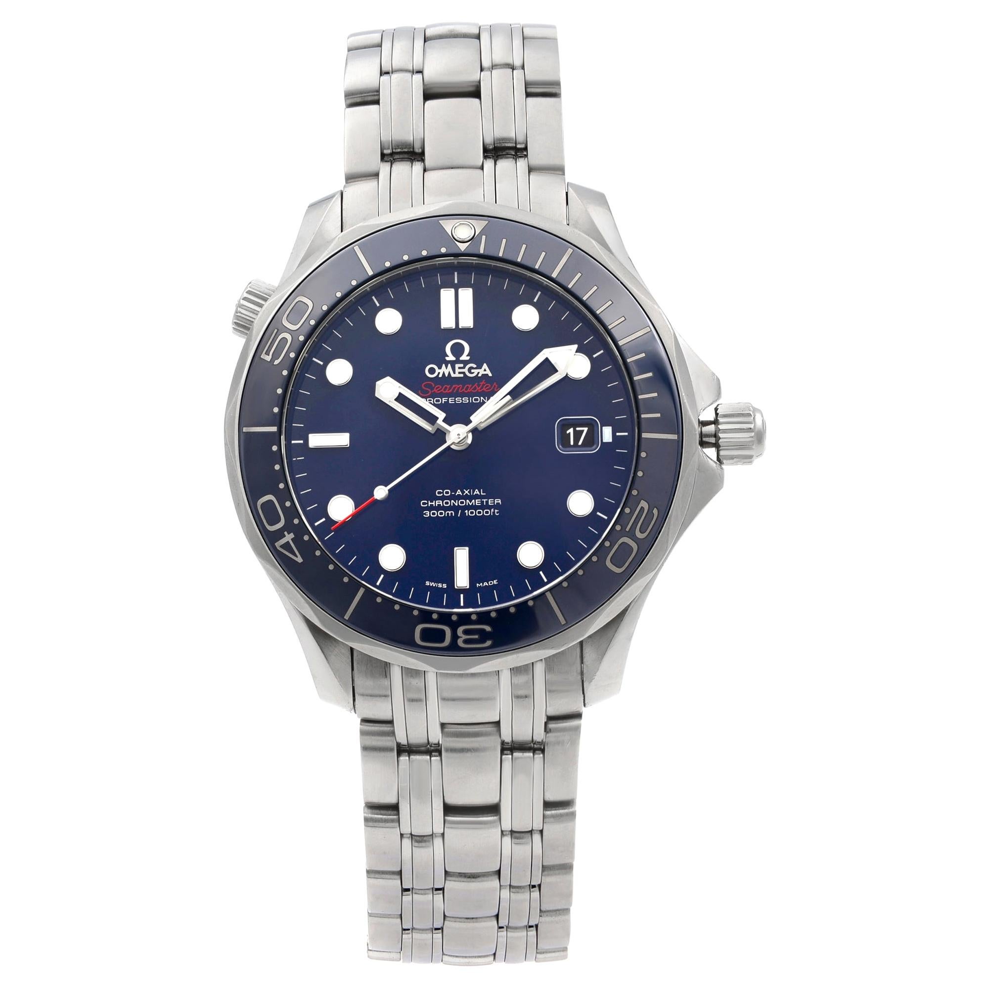 Omega Seamaster Diver Steel Blue Dial Automatic Men's Watch 212.30.41.20.03.001