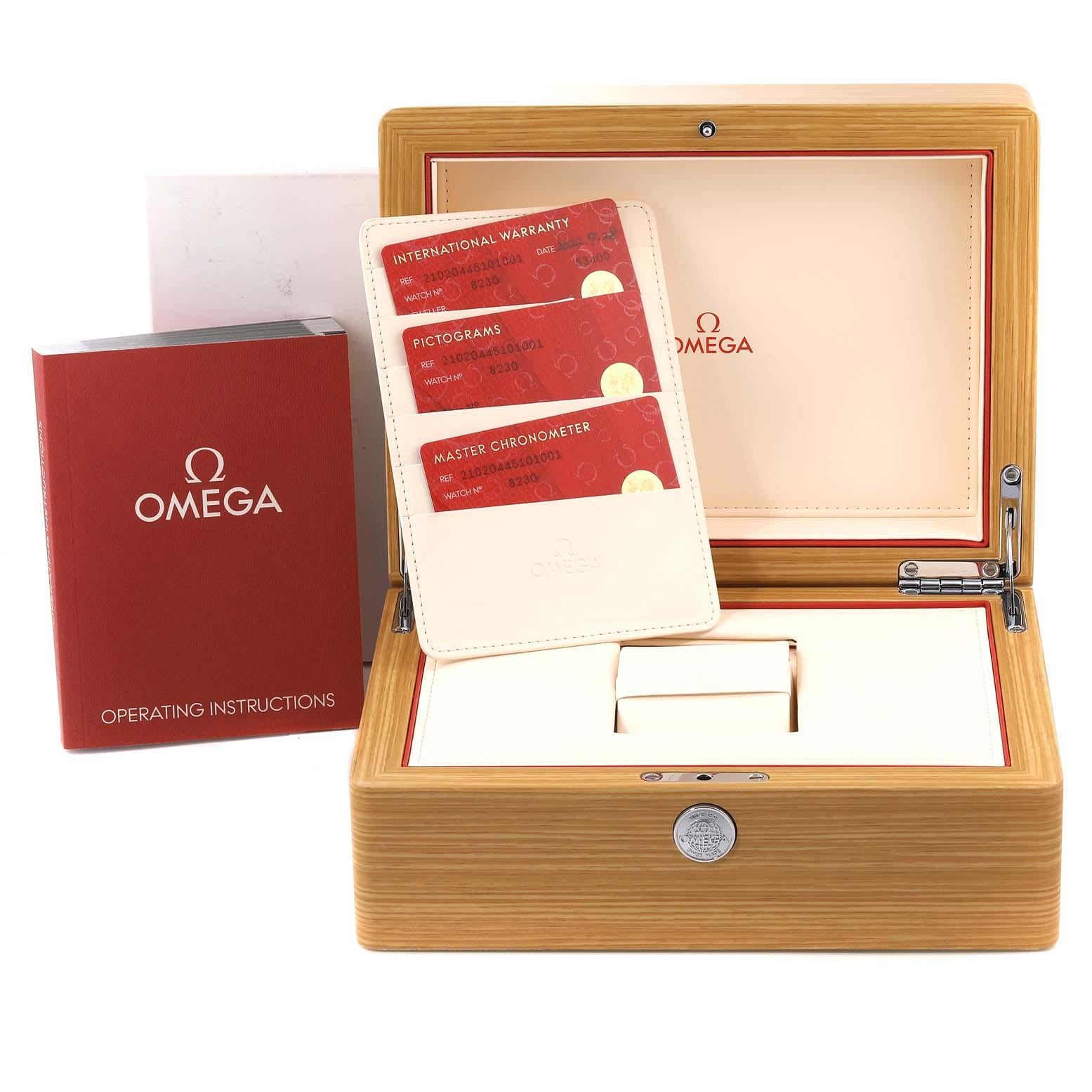 Omega Seamaster Diver Steel Rose Gold Mens Watch 210.20.44.51.01.001 Box Card For Sale 6