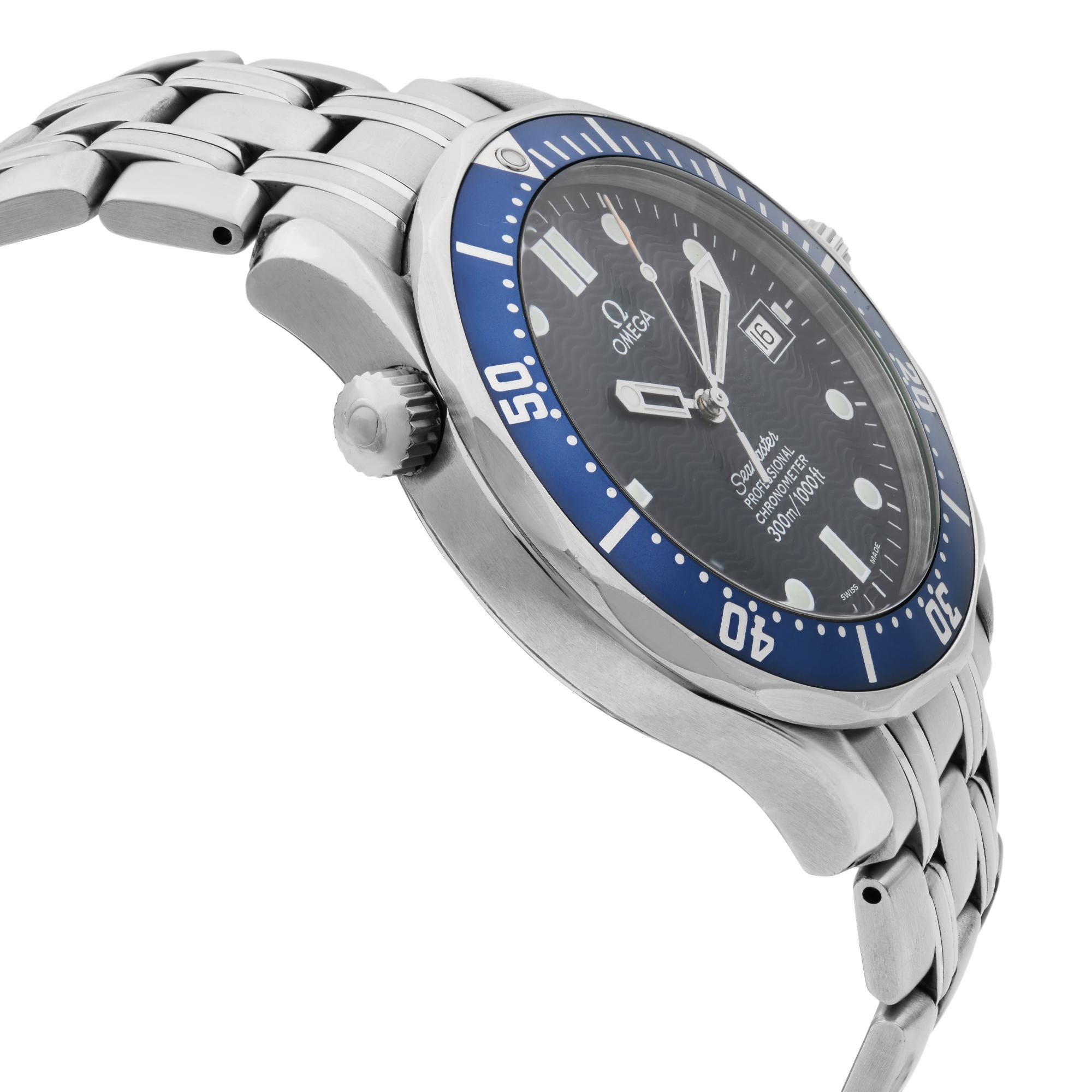 Omega Seamaster Divers 300m Blue Dial Steel Automatic Men's Watch 2531.80.00 1