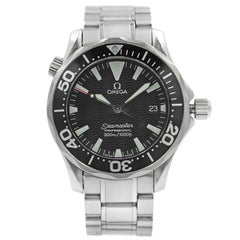 Used Omega Seamaster Divers Black on Black Steel Midsize Quartz Watch 2262.50.00