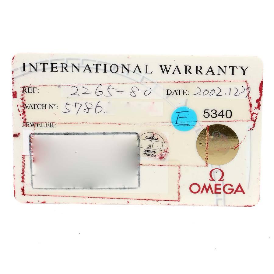 Omega Seamaster Montre pour homme avec cadran bleu électrique et cadran en forme de vague, 2265,80.00 $, avec carte boîte en vente 5