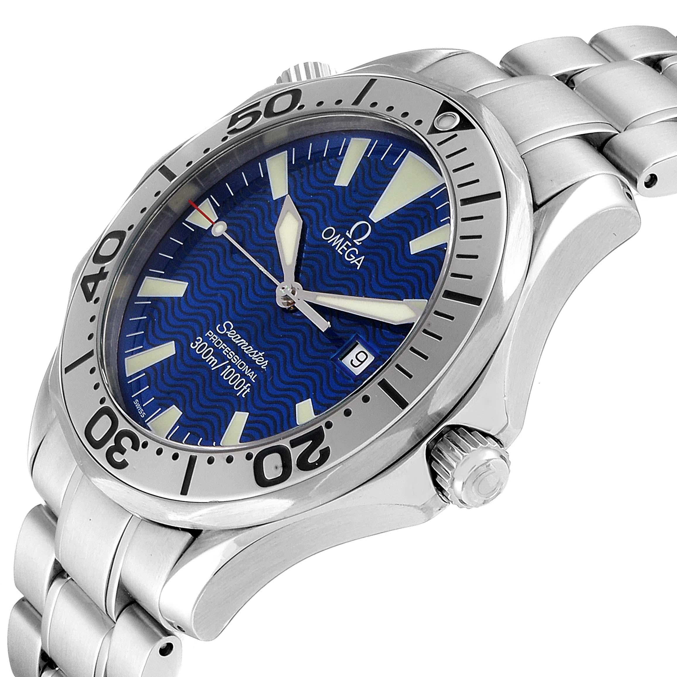 Omega Seamaster Electric Blue Wave Dial Men's Watch 2265.80.00 2