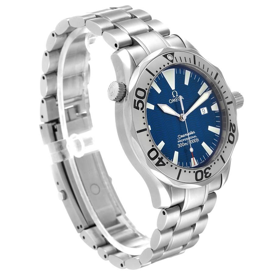 Omega Seamaster Electric Blue Wave Herrenuhr 2265.80,00 aus Stahl mit Zifferblatt im Zustand „Hervorragend“ im Angebot in Atlanta, GA