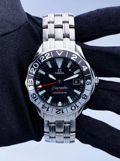 Omega Seamaster GMT 2534.50.00 50th Anniversary Mens Watch Box Papers