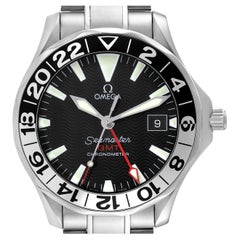 Used Omega Seamaster GMT 50th Anniversary Steel Mens Watch 2234.50.00 Box Card