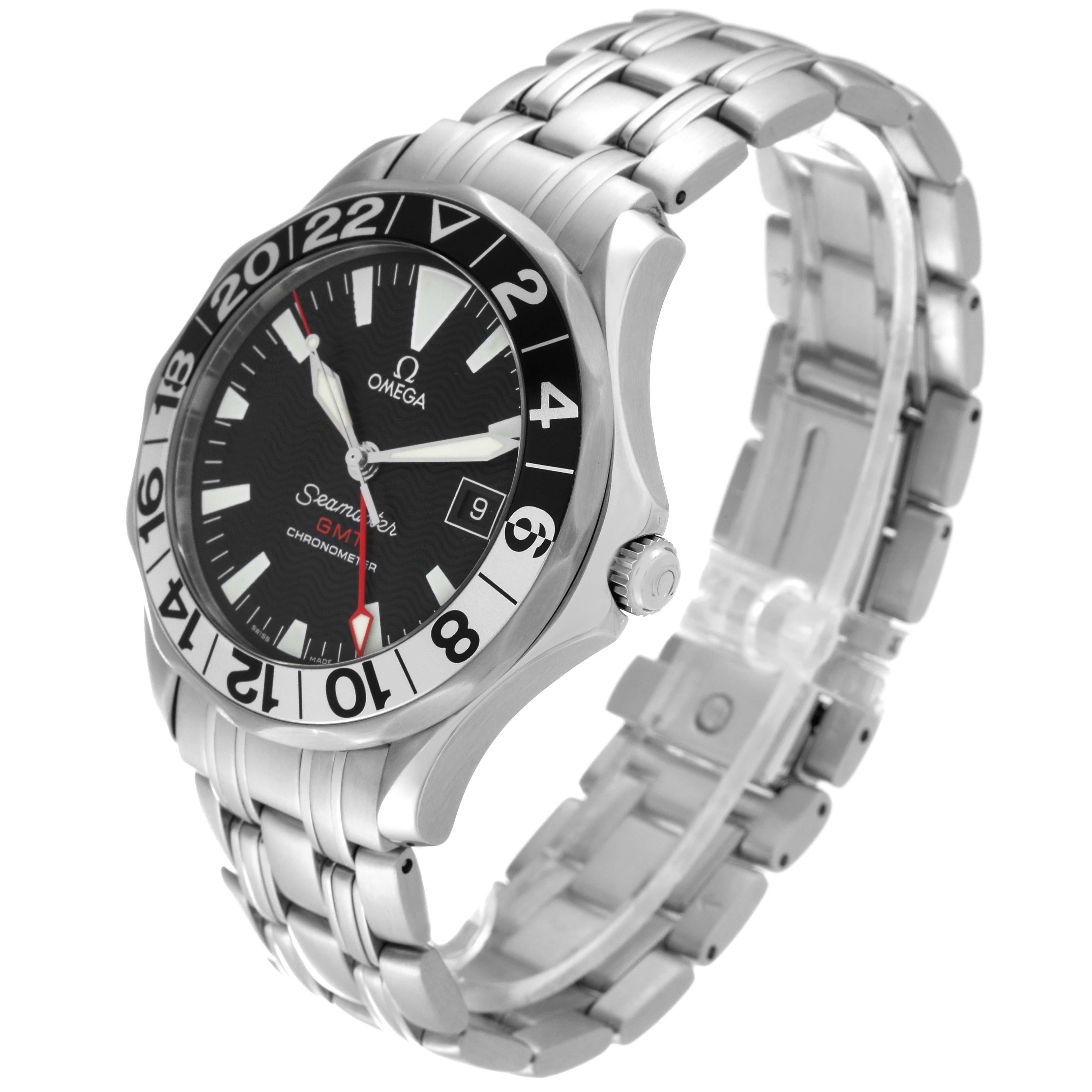 Men's Omega Seamaster GMT 50th Anniversary Steel Mens Watch 2534.50.00 Card For Sale
