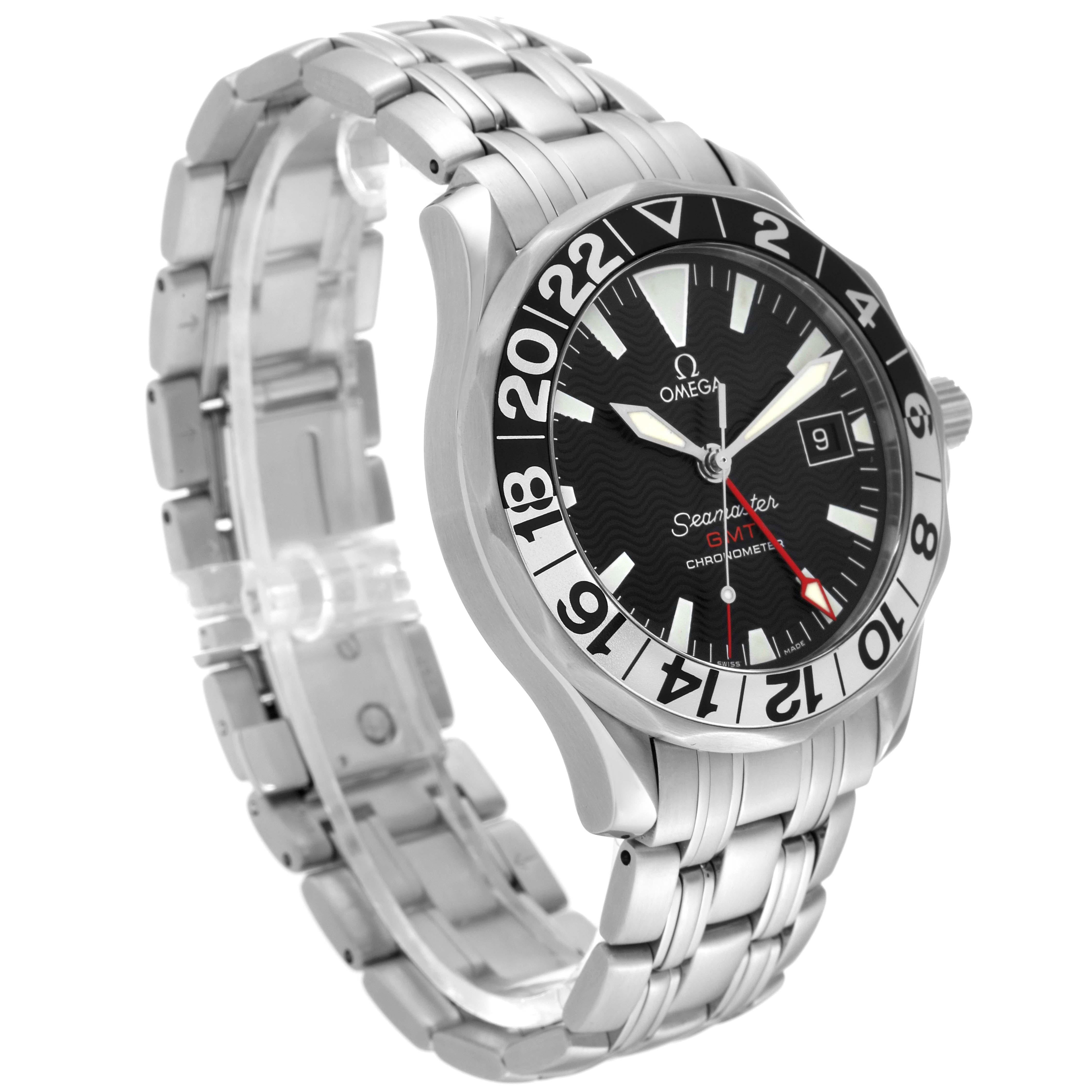 Omega Seamaster GMT 50th Anniversary Steel Mens Watch 2534.50.00 Card For Sale 2