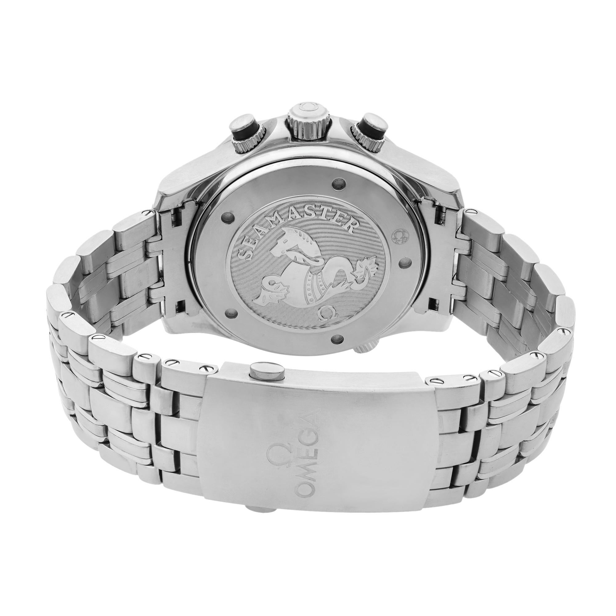 Omega Seamaster GMT Chronograph Steel Black Dial Men's Watch 212.30.44.52.01.001 3