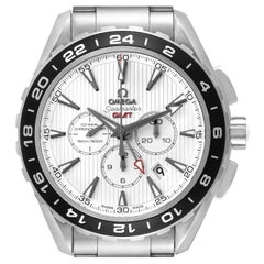 Used Omega Seamaster GMT Chronograph Steel Mens Watch 231.10.44.52.04.001 Box Card