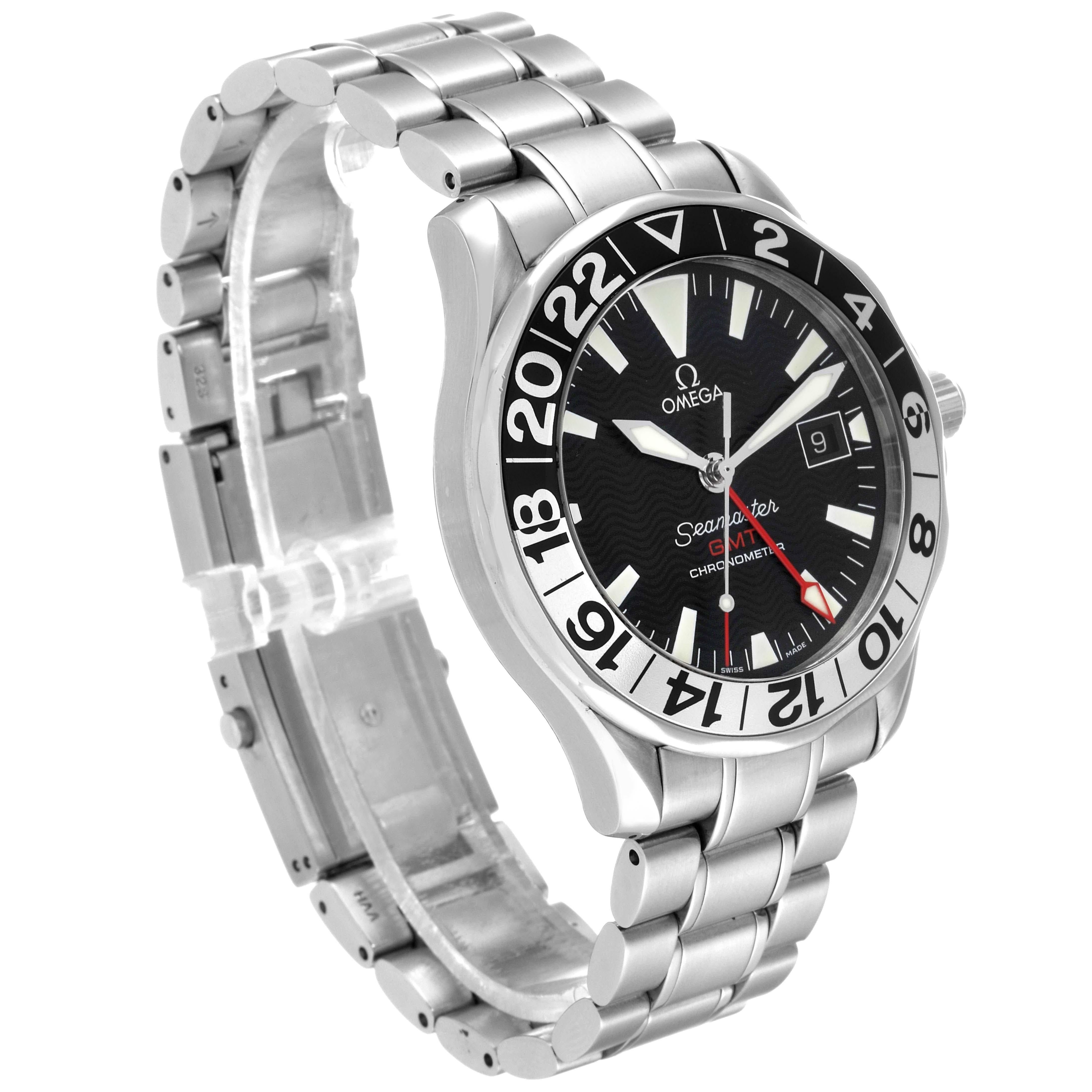 Omega Seamaster GMT Gerry Lopez Limited Edition Steel Mens Watch 2536.50.00 Card In Excellent Condition In Atlanta, GA