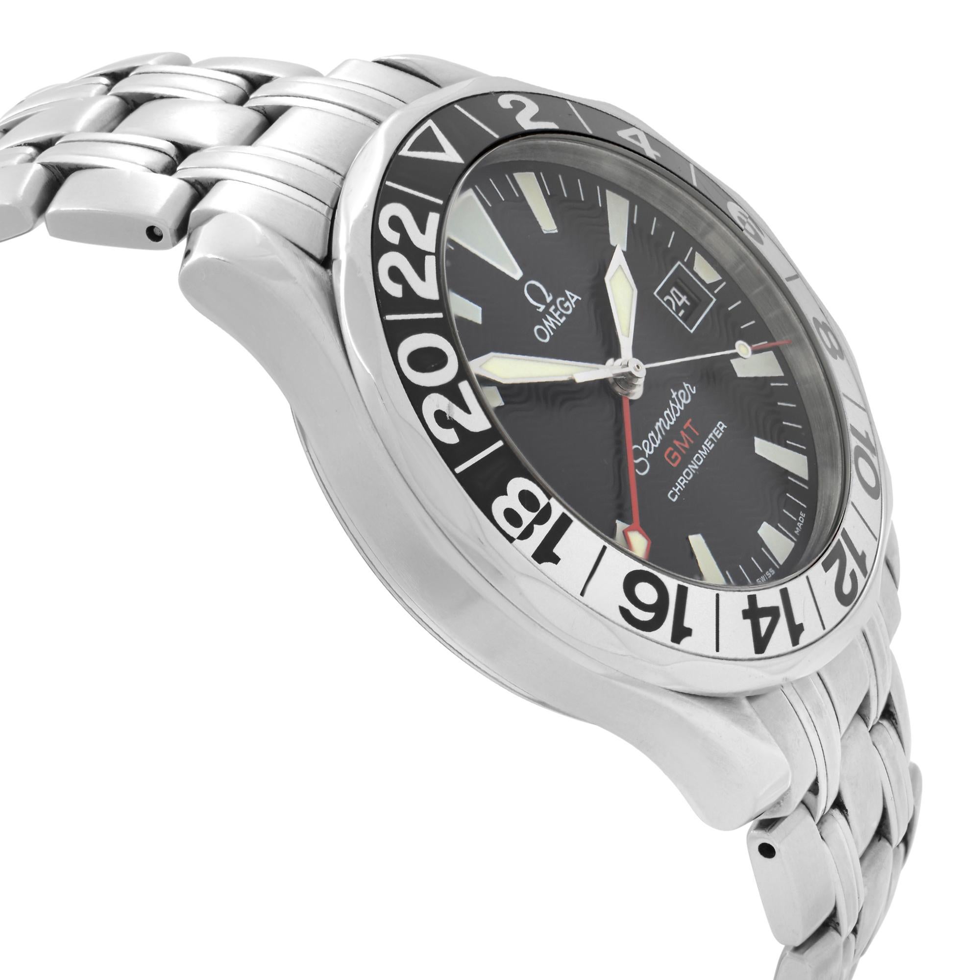 Men's Omega Seamaster GMT Steel Black Dial Automatic Mens Watch 2534.50.00