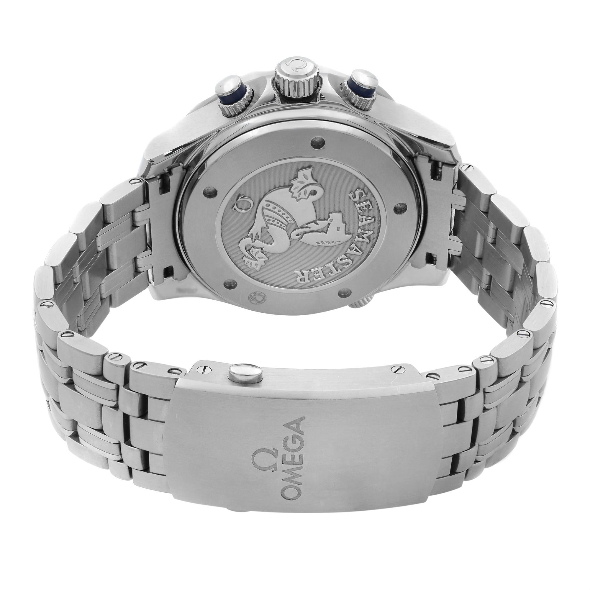 Omega Seamaster GMT Steel Blue Dial Automatic Men's Watch 212.30.44.52.03.001 3