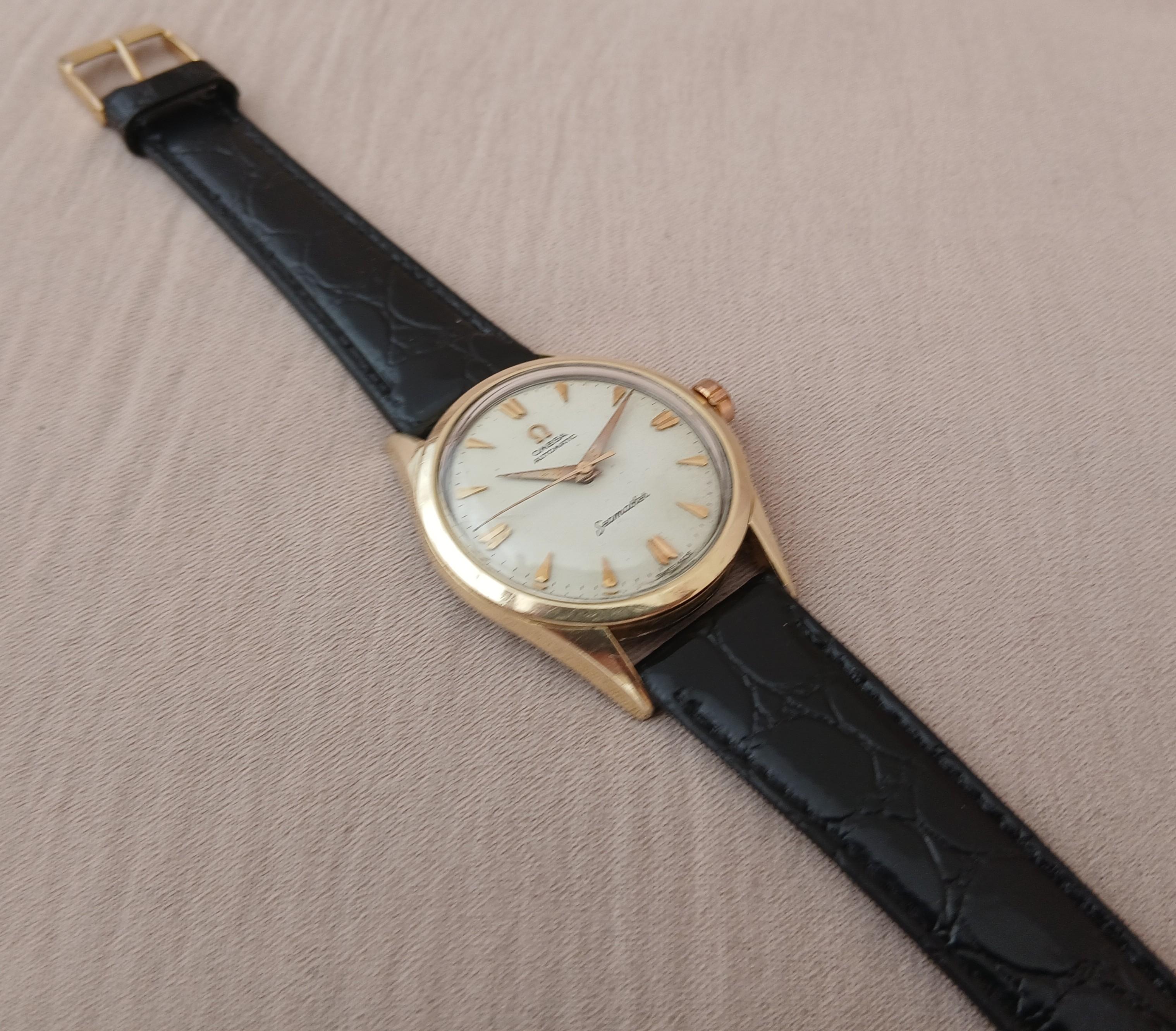 Omega Seamaster Gold Capped 2802-11 SC Shark Tooth Automatic cal. 471 vintage M en venta 2