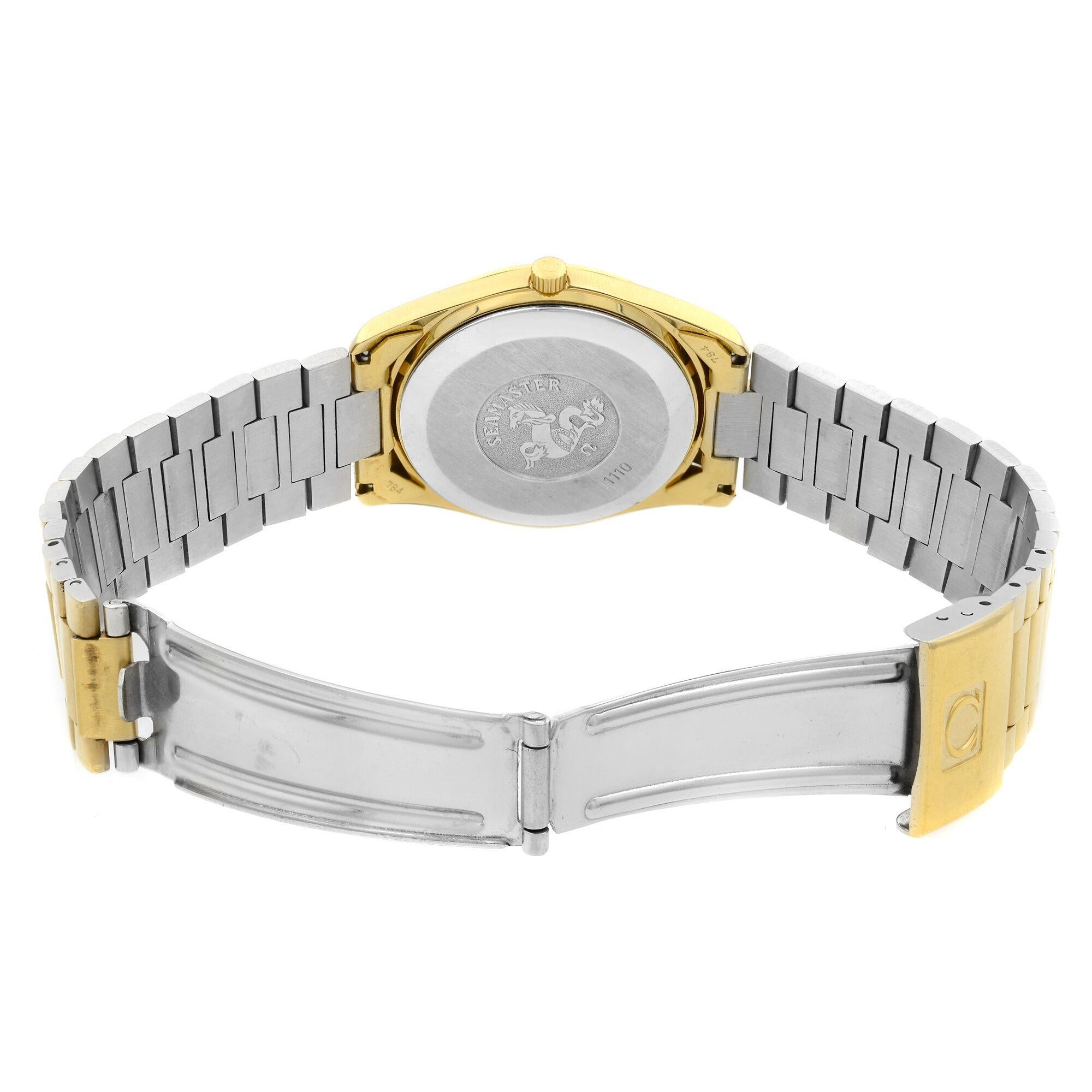 Modern Omega Seamaster Gold Tone Steel Gold Dial Automatic Men's watch 1660277