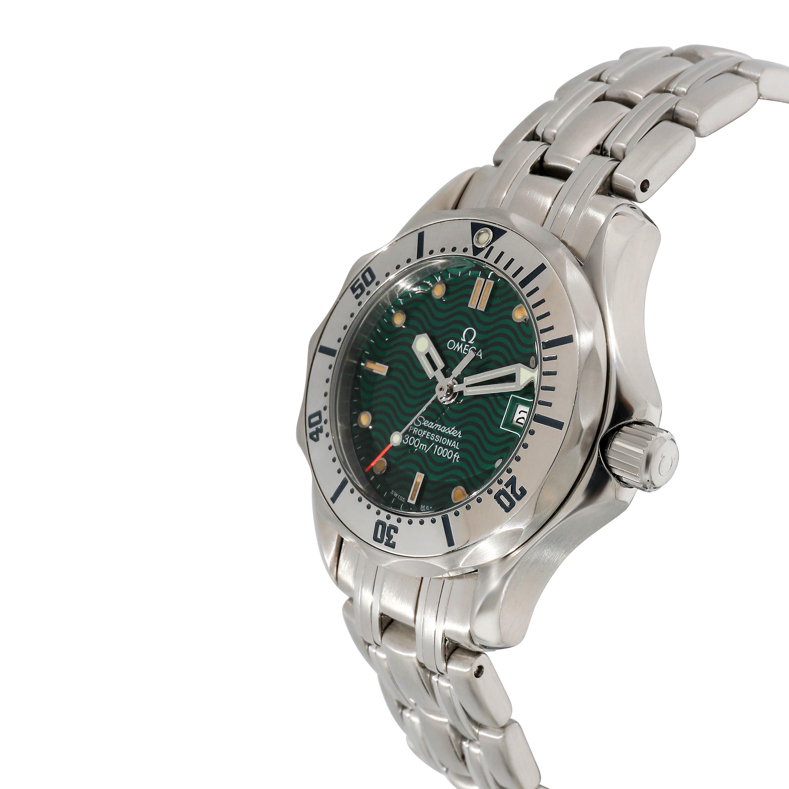 Omega Seamaster Jacques Mayol 2553.41 Damenuhr in  Rostfreier Stahl im Zustand „Hervorragend“ in New York, NY