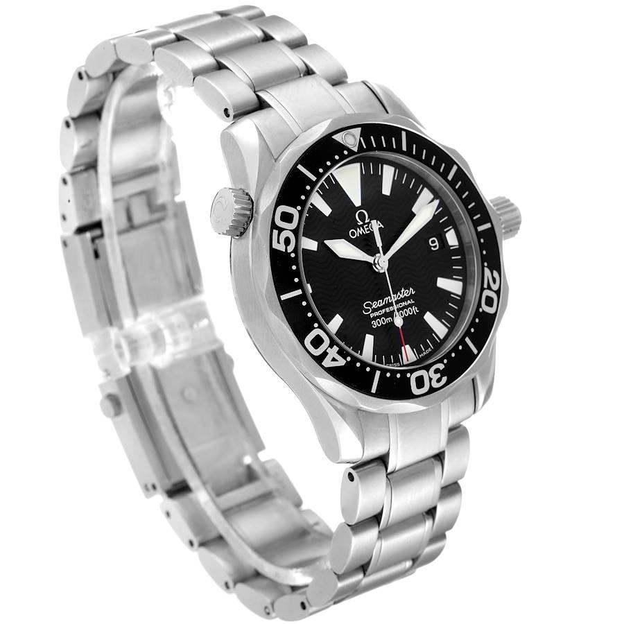 Omega Seamaster James Bond Black Dial Watch 2262.50.00 In Excellent Condition In Atlanta, GA