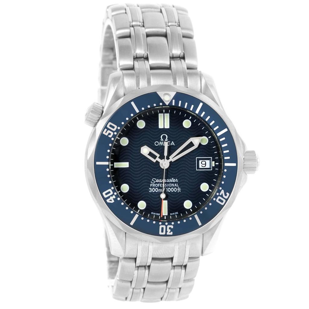Men's Omega Seamaster James Bond 36 Midsize Blue Wave Dial Watch 2561.80.00