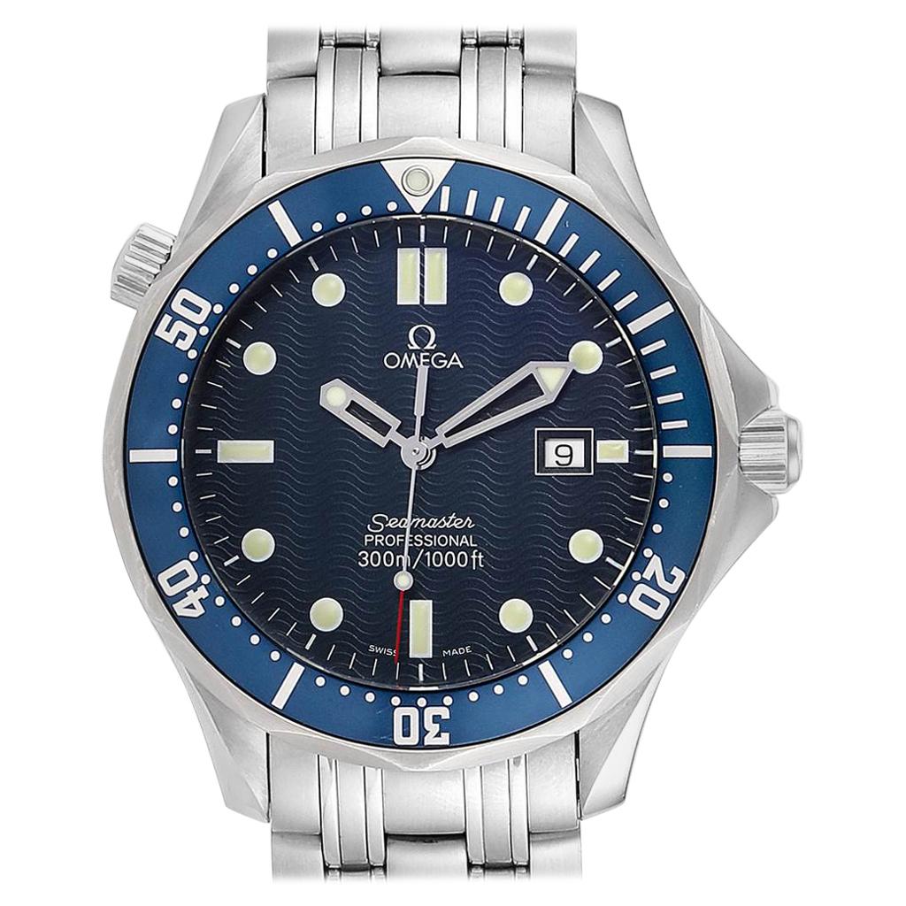 Omega Seamaster James Bond Blue Dial Steel Watch 2541.80.00 For Sale