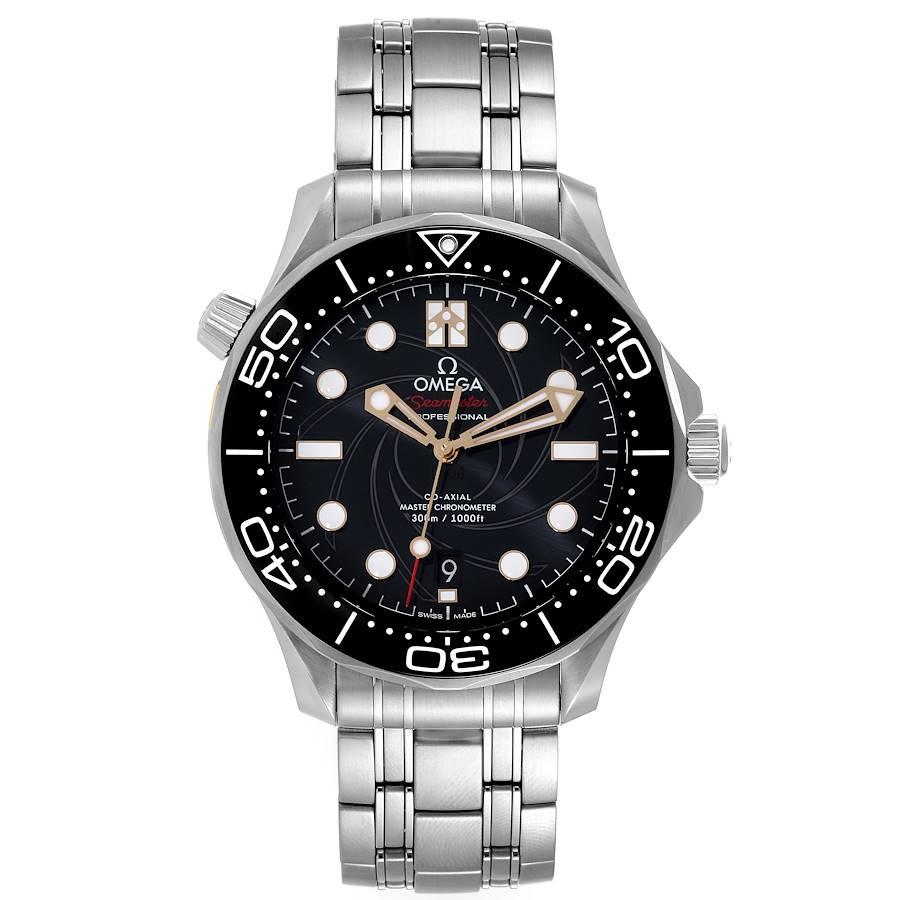 Omega Seamaster James Bond Limited Edition Mens Watch 210.22.42.20.01.004 Box Card. Automatic Self-winding movement with Co-Axial escapement.Certified Master Chronometer, approved by METAS,resistant to magnetic fields reaching 15,000 gauss.Free