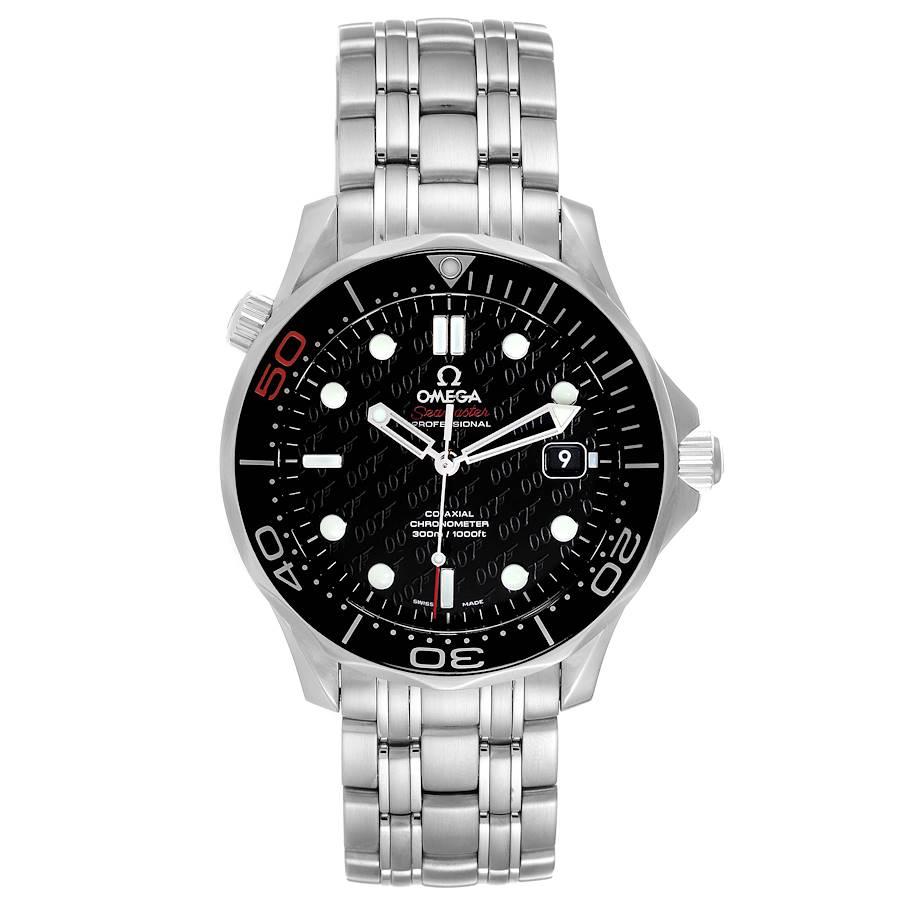 Omega Seamaster Limited Edition Bond 007 Herrenuhr 212.30.41.20.01.005. Automatisches Uhrwerk mit Co-Axial Hemmung und rhodinierter Oberfläche. Gangreserve: 48 Stunden. Kaliber 2507. Gehäuse aus Edelstahl mit einem Durchmesser von 41,0 mm.