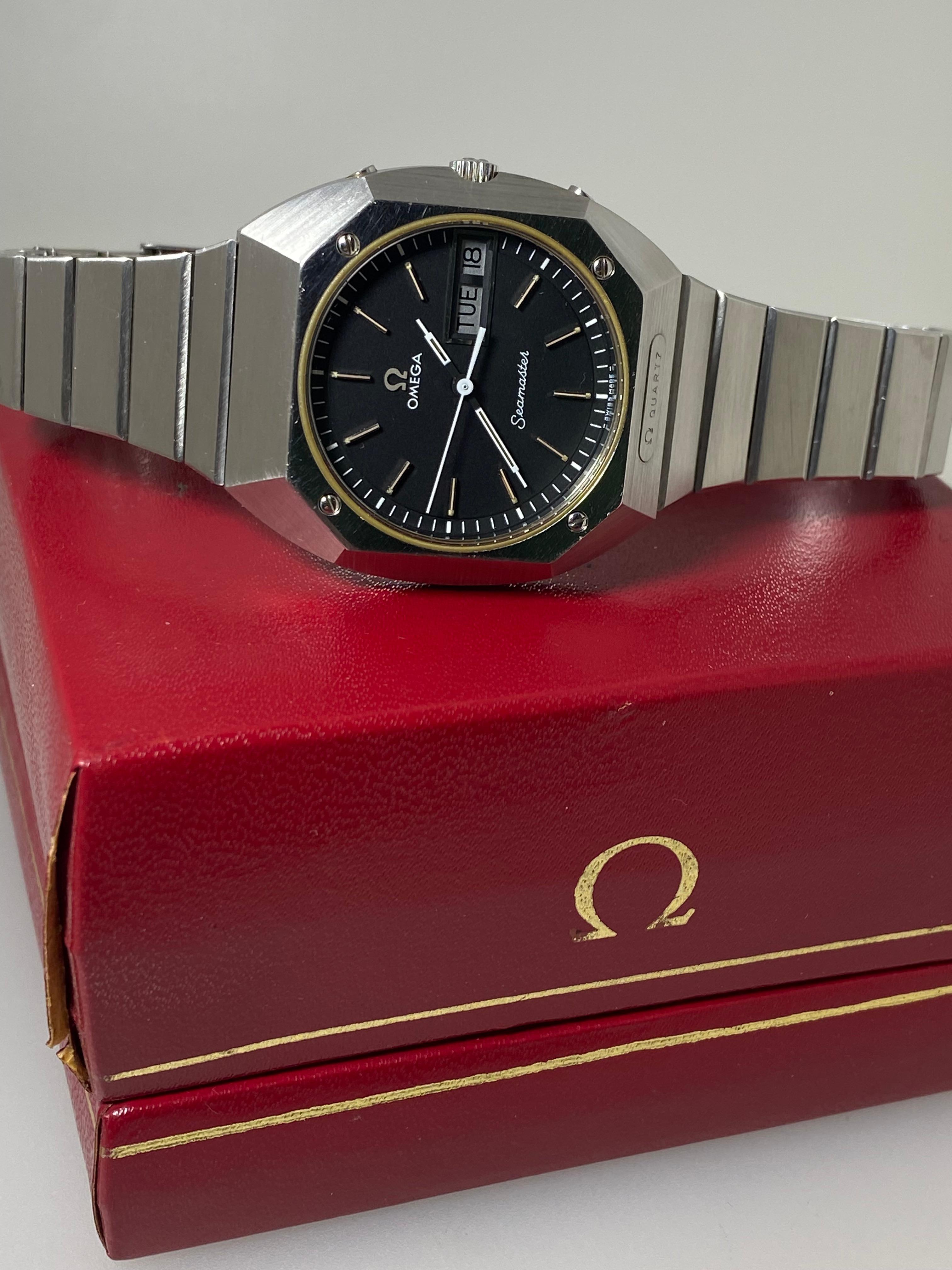 Omega Seamaster Mariner  Day Date Cal 1310 Watch. Box, Papers, Links In Excellent Condition In MELBOURNE, AU