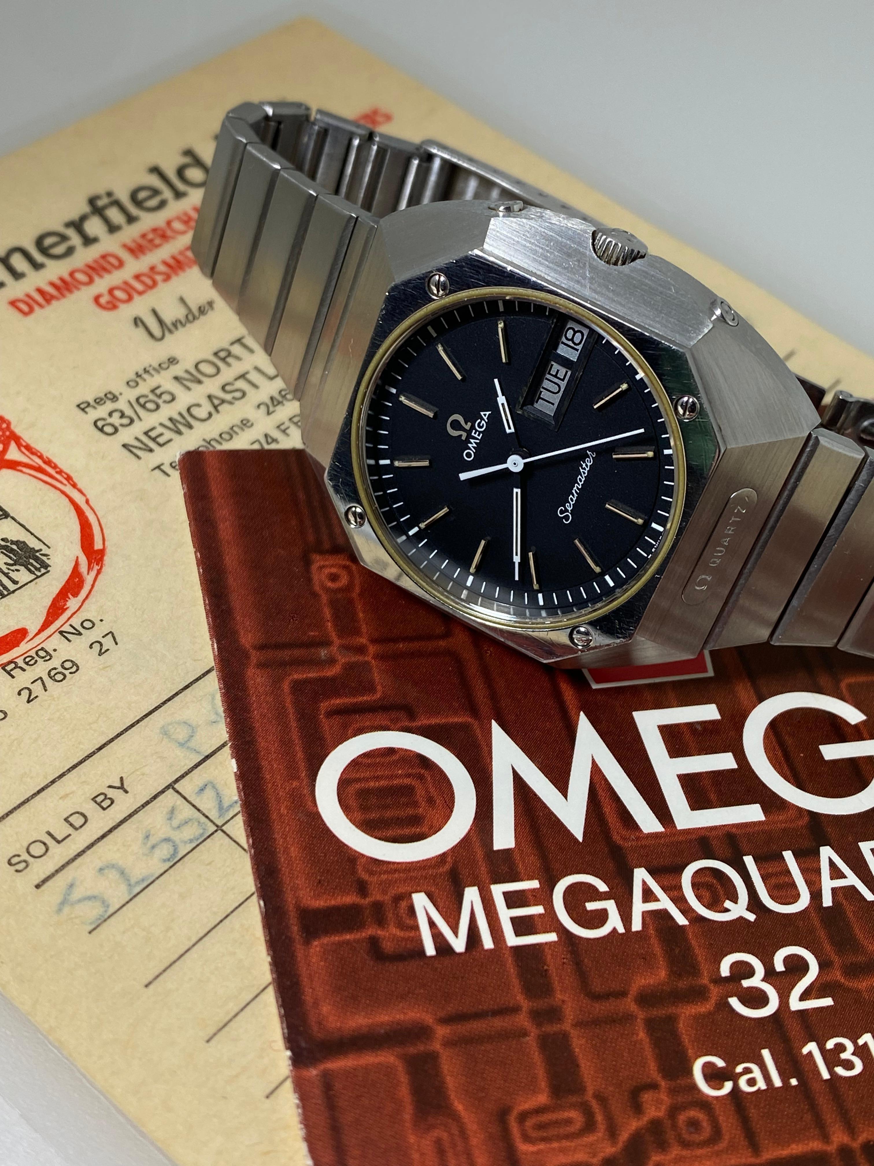 Men's Omega Seamaster Mariner  Day Date Cal 1310 Watch. Box, Papers, Links