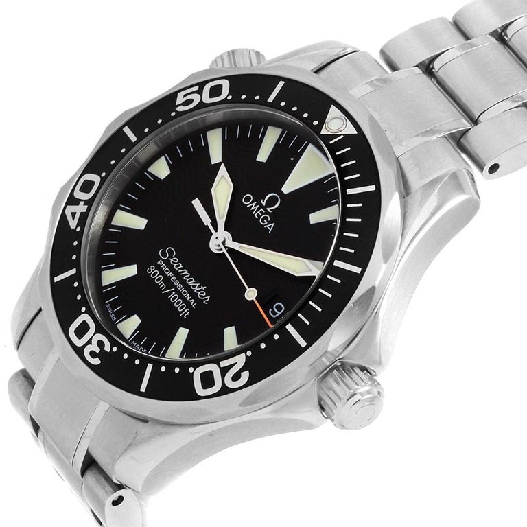 Omega Seamaster Black Dial Steel Men’s Watch 2262.50.00 For Sale at 1stDibs