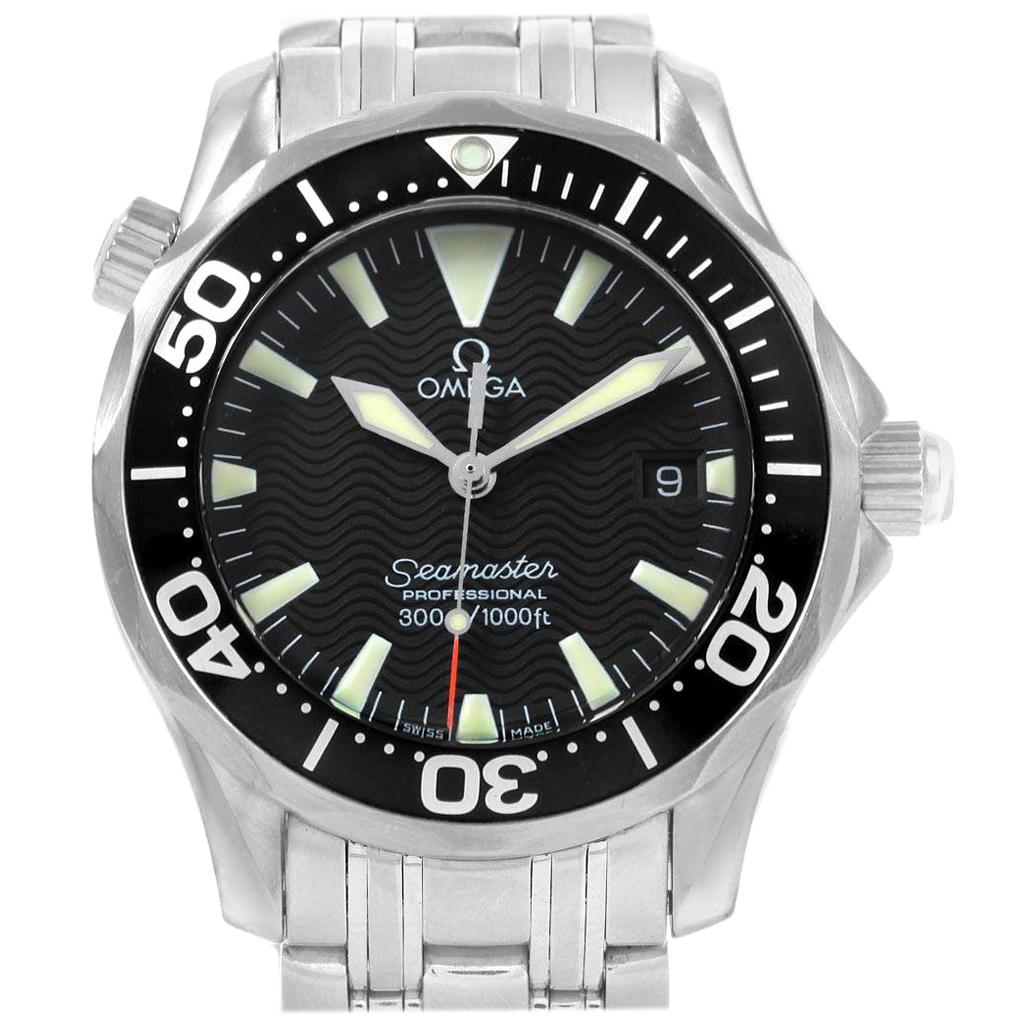 Omega Seamaster Midsize 36 Black Dial Steel Men’s Watch 2262.50.00 For Sale