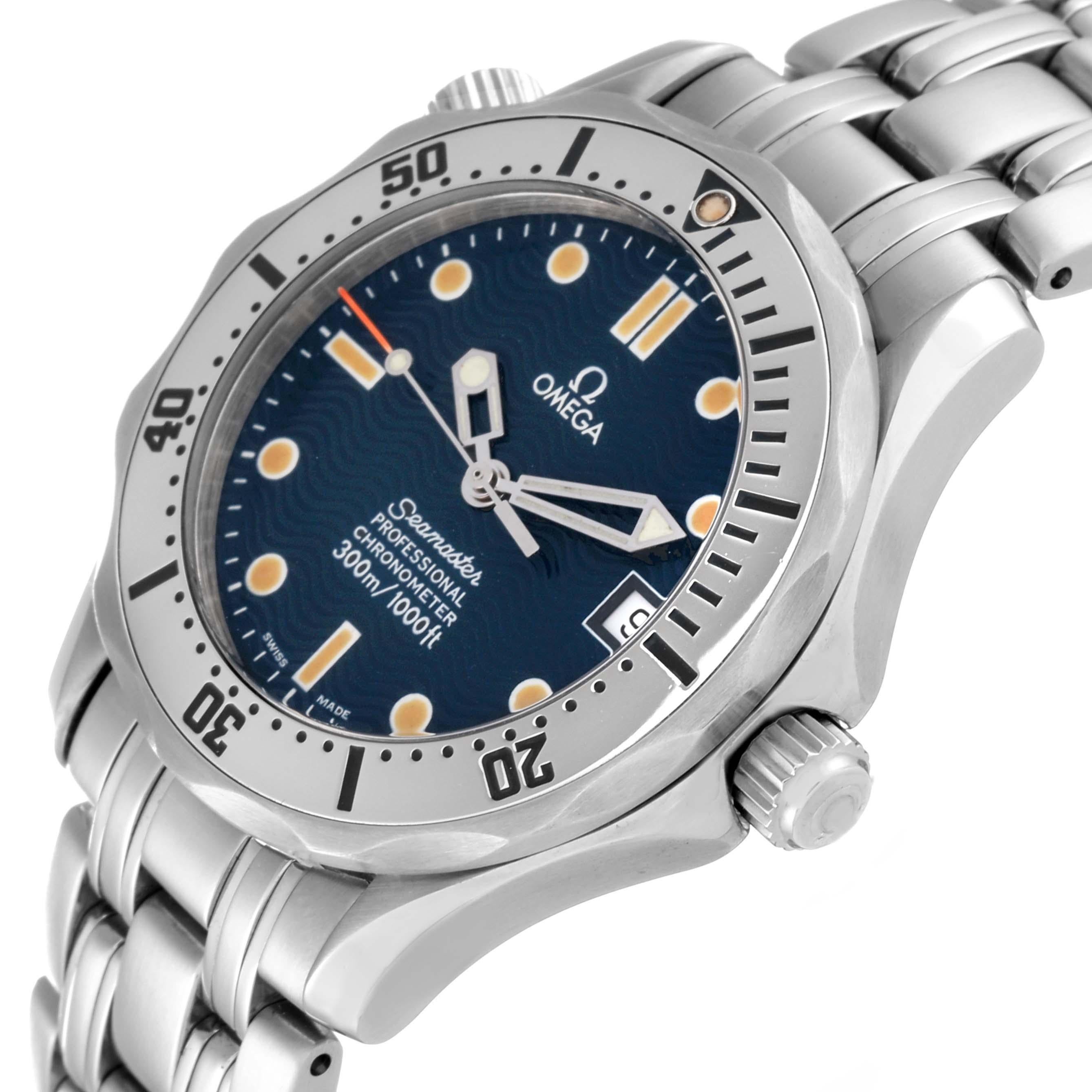 Omega Seamaster Midsize 36 Blue Dial Steel Mens Watch 2552.80.00 1