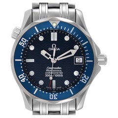 Used Omega Seamaster Midsize Blue Dial Steel Mens Watch 2551.80.00 Box Card