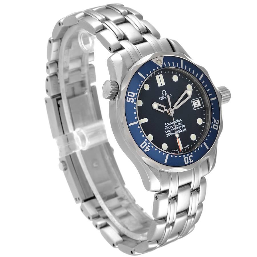 Omega Seamaster Midsize Blue Dial Steel Herrenuhr 2551.80.00 Karte im Zustand „Hervorragend“ im Angebot in Atlanta, GA
