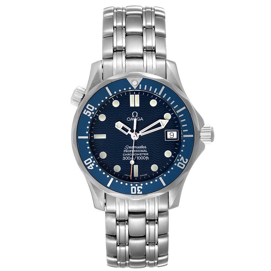 Omega Seamaster Midsize 36mm Blue Dial Steel Mens Watch 2551.80.00. Automatic self-winding movement. Stainless steel case 36.25 mm in diameter. Omega logo on the crown. Stainless steel blue unidirectional rotating diver's bezel. Scratch resistant