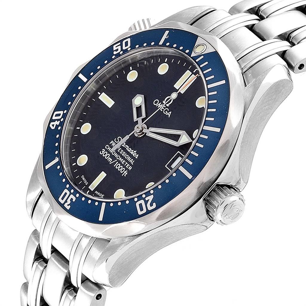 Men's Omega Seamaster Midsize Blue Wave Dial Steel Watch 2551.80.00