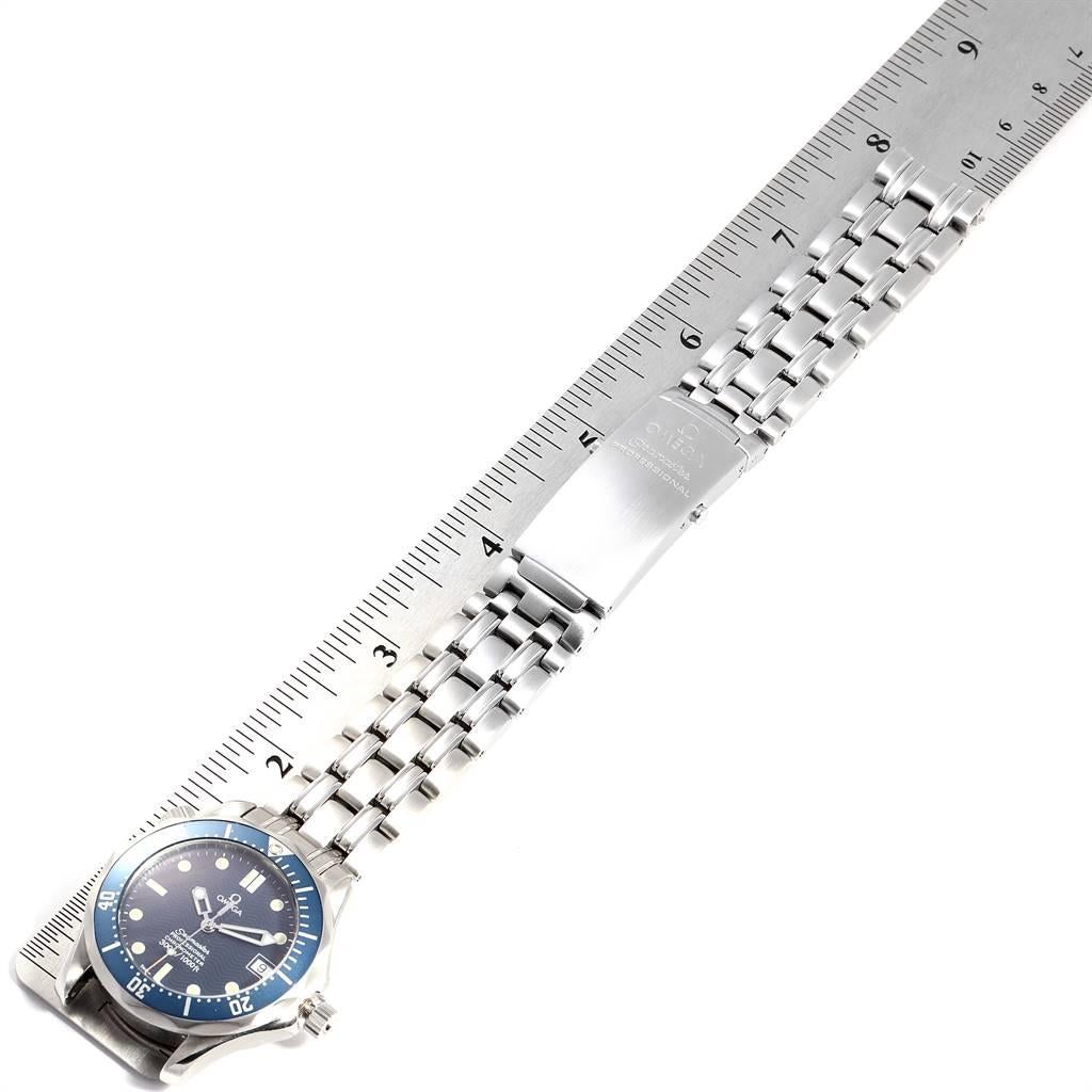 Omega Seamaster Midsize Blue Wave Dial Steel Watch 2551.80.00 3