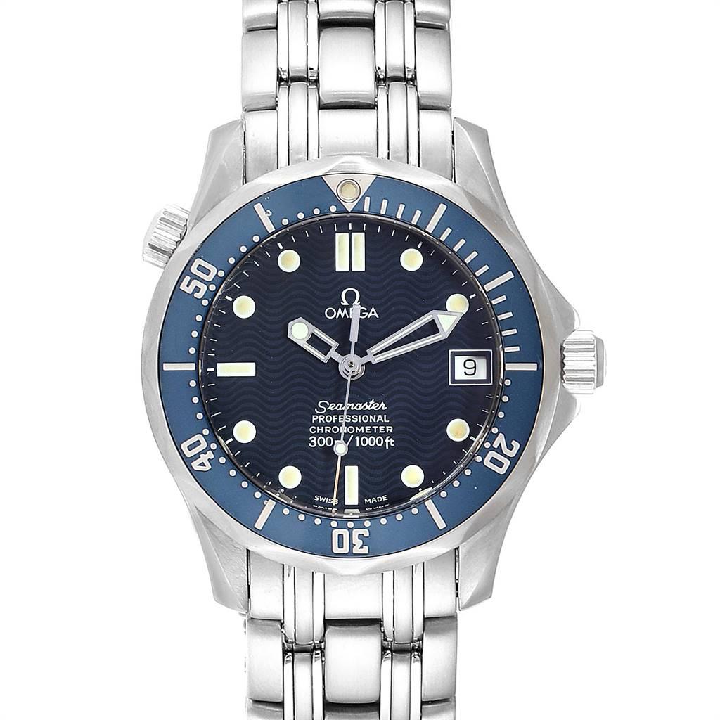 Omega Seamaster Midsize Blue Wave Dial Steel Watch 2551.80.00 4
