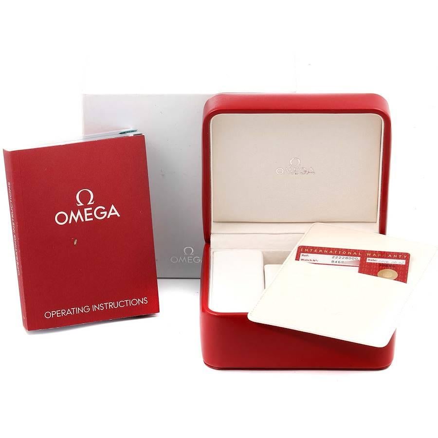 Omega Seamaster Midsize Co-Axial Blue Dial Watch 2222.80.00 Box Card For Sale 3