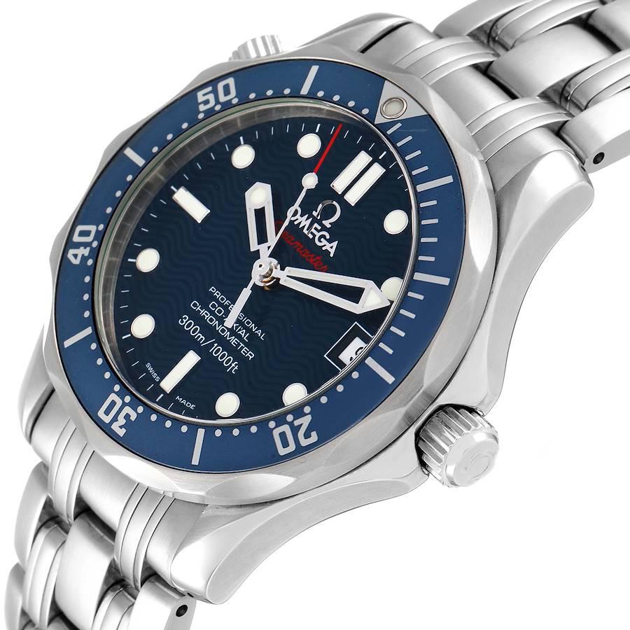 Men's Omega Seamaster Midsize 36mm Co-Axial Blue Dial Watch 2222.80.00 Box Card