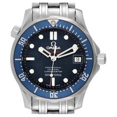 Omega Seamaster Midsize 36mm Co-Axial Blue Dial Watch 2222.80.00 Box Card