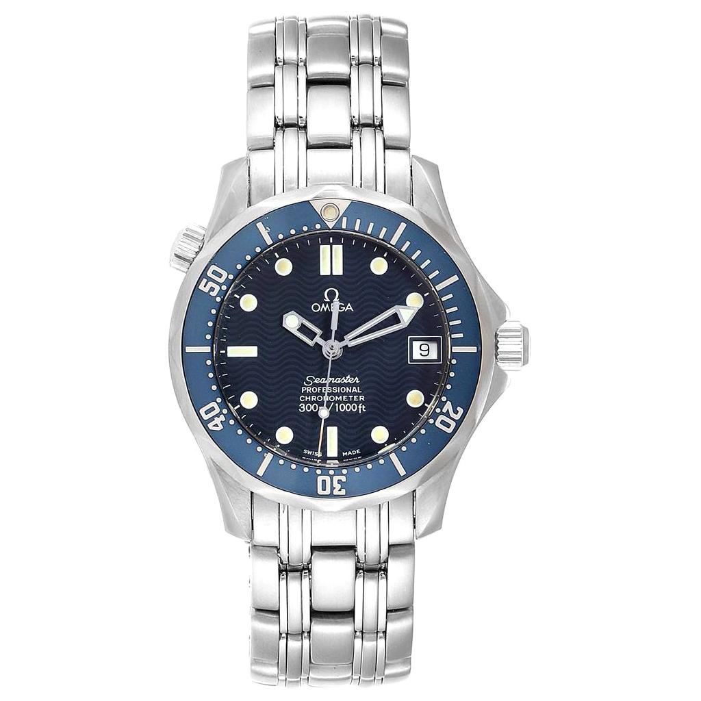 Omega Seamaster Midsize Blue Wave Dial Steel Watch 2551.80.00