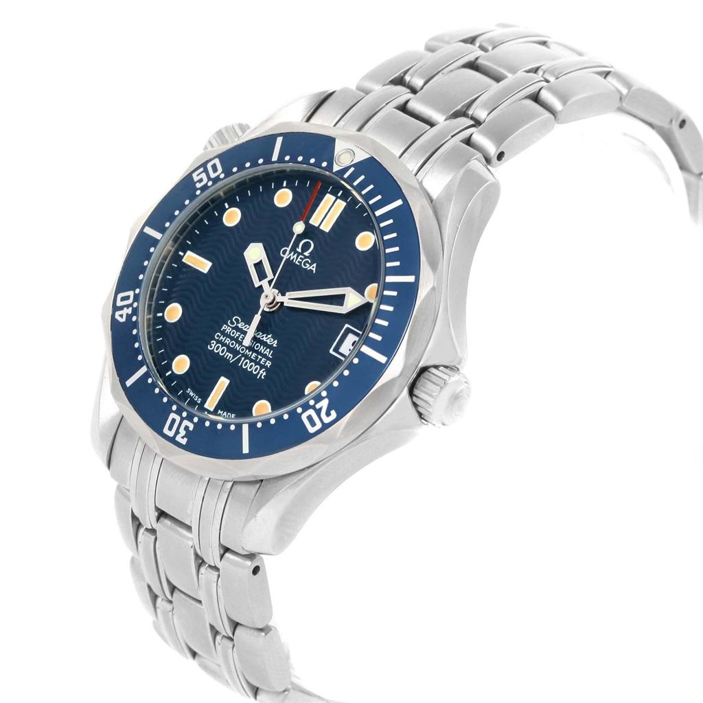 Omega Seamaster Midsize Blue Wave Dial Unisex Watch 2551.80.00 3