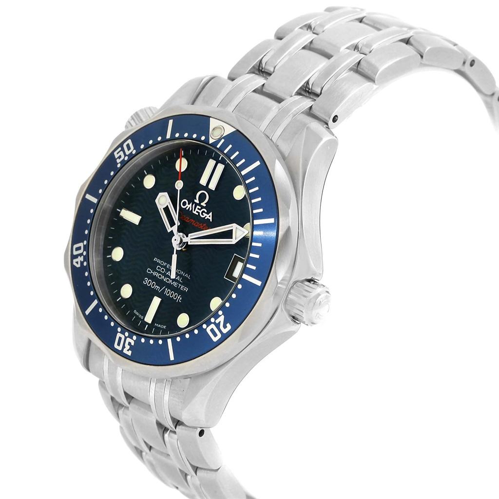 Omega Seamaster Midsize Co-Axial Blue Wave Dial Watch 2222.80.00 For Sale 2