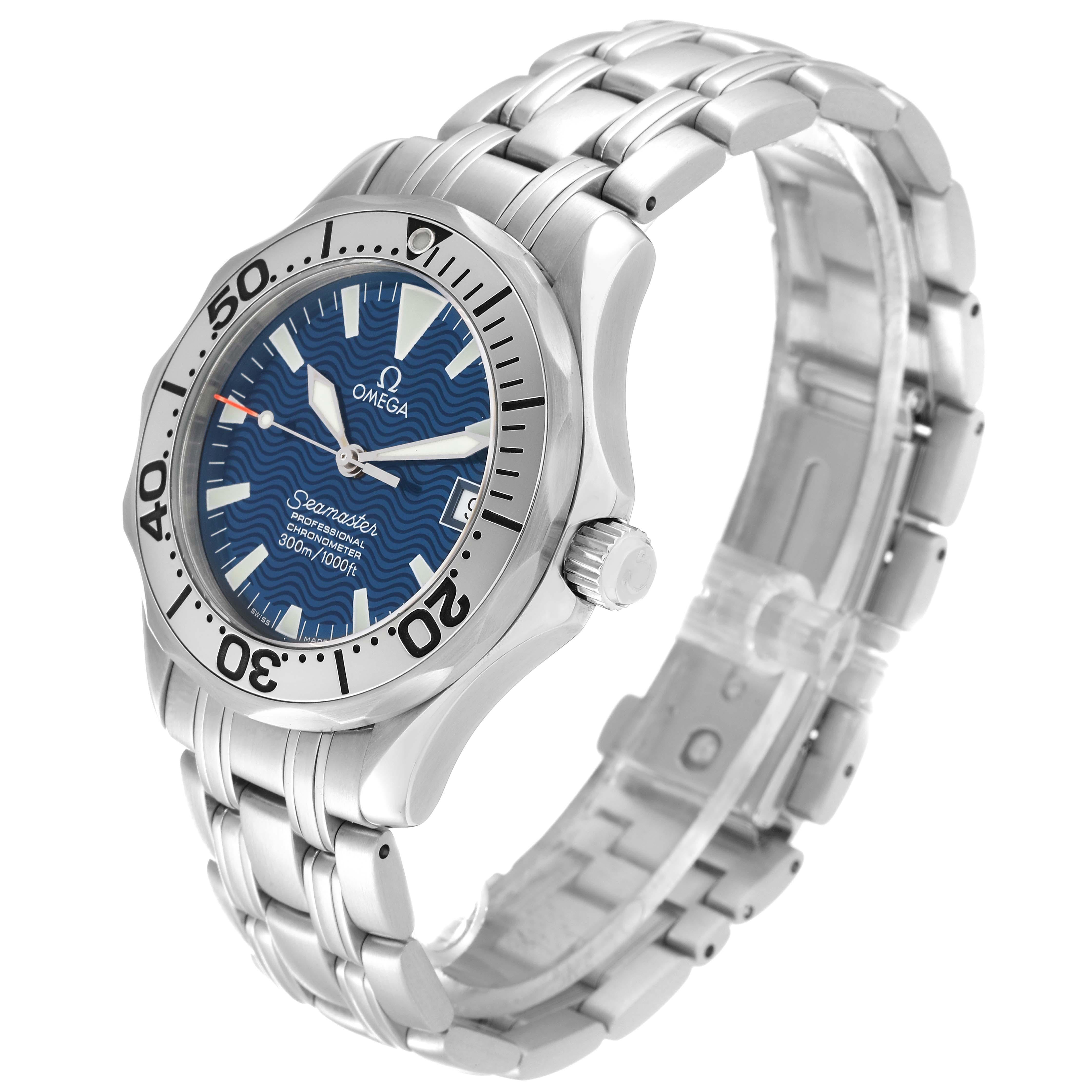 Omega Seamaster Midsize Electric Blue Dial Steel Mens Watch 2554.80.00 3