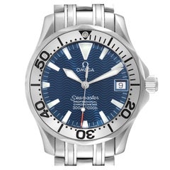 Omega Seamaster Midsize Electric Blue Dial Steel Mens Watch 2554.80.00