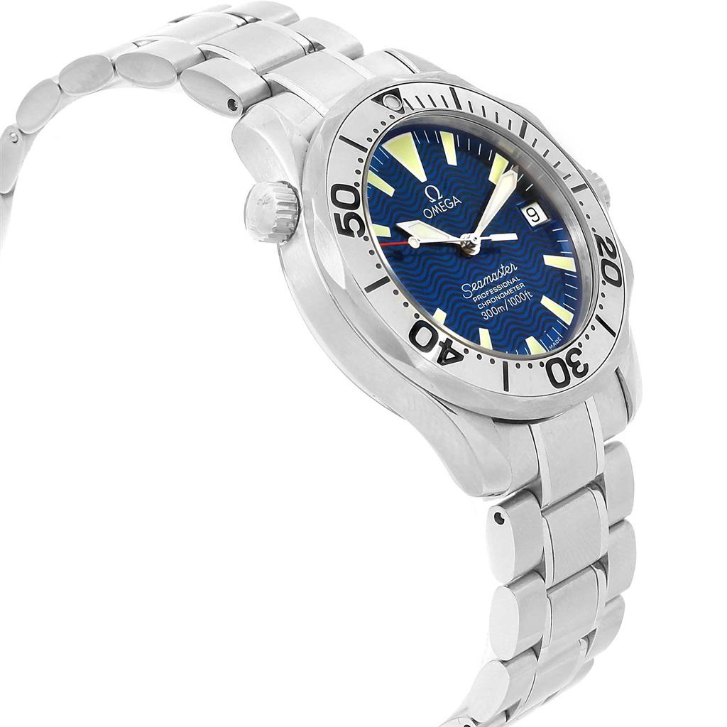omega blue face watch